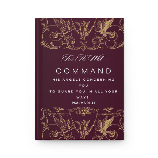 FOR HE WILL COMMAND HIS ANGELS HARDCOVER JOURNAL