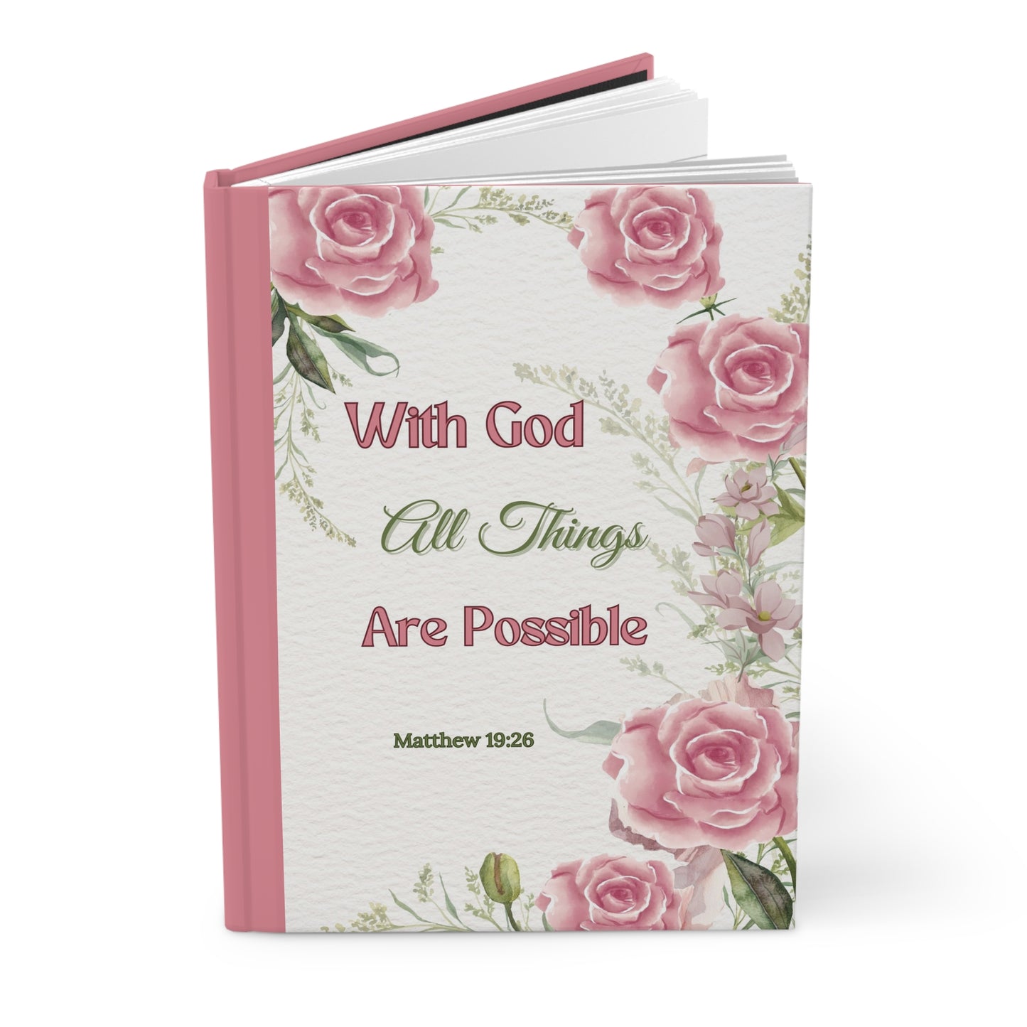 WITH GOD ALL THINGS ARE POSSIBLE HARDCOVER CHRISTIAN JOURNAL