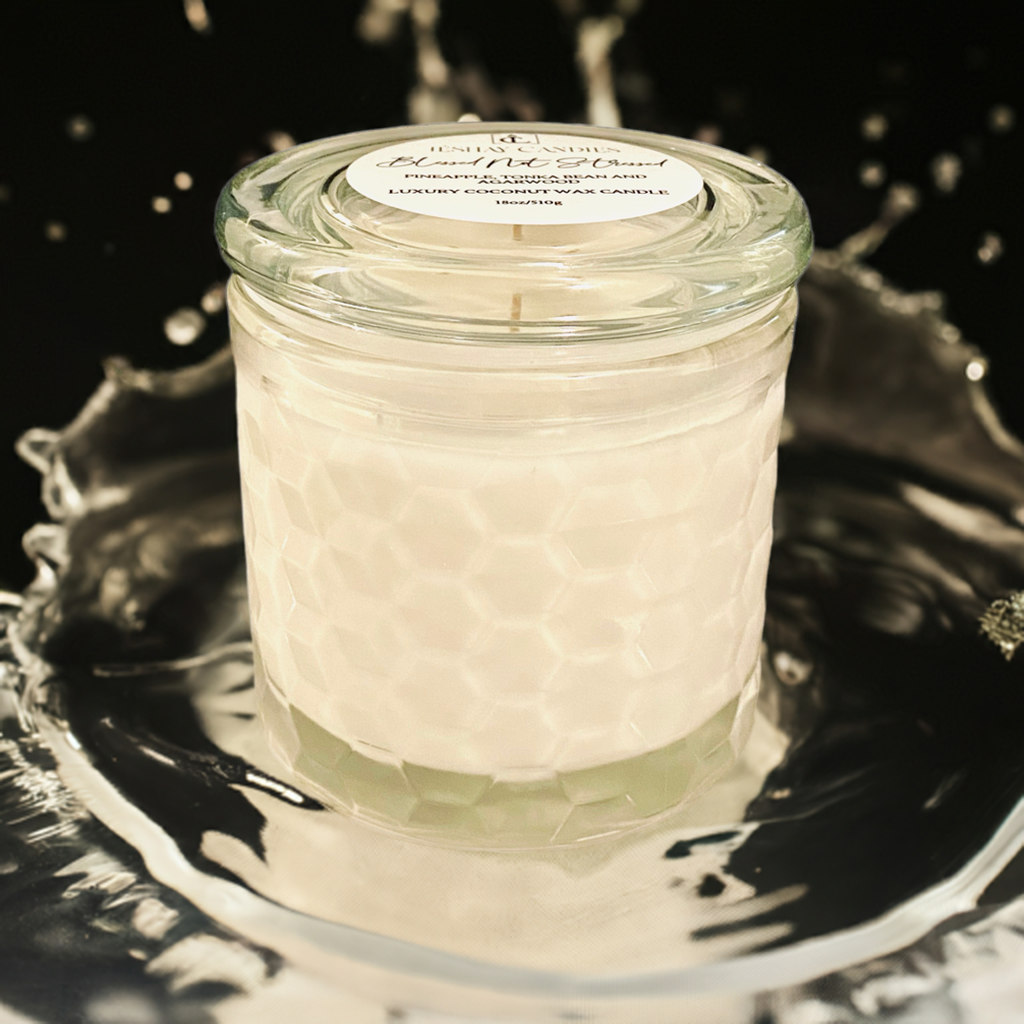 “BLESSED NOT STRESSED” LUX CYLINDER CANDLE