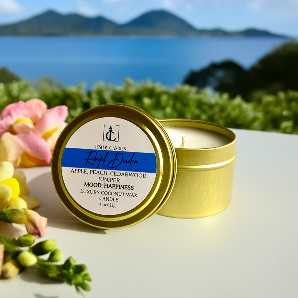 "ROYAL DIADEM" SMALL LUXURY TRAVEL TIN CANDLE