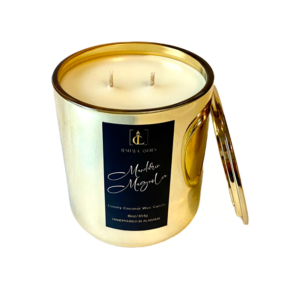 “MANDARIN MAGNOLIA” LUXE VOGUE JAR CANDLE