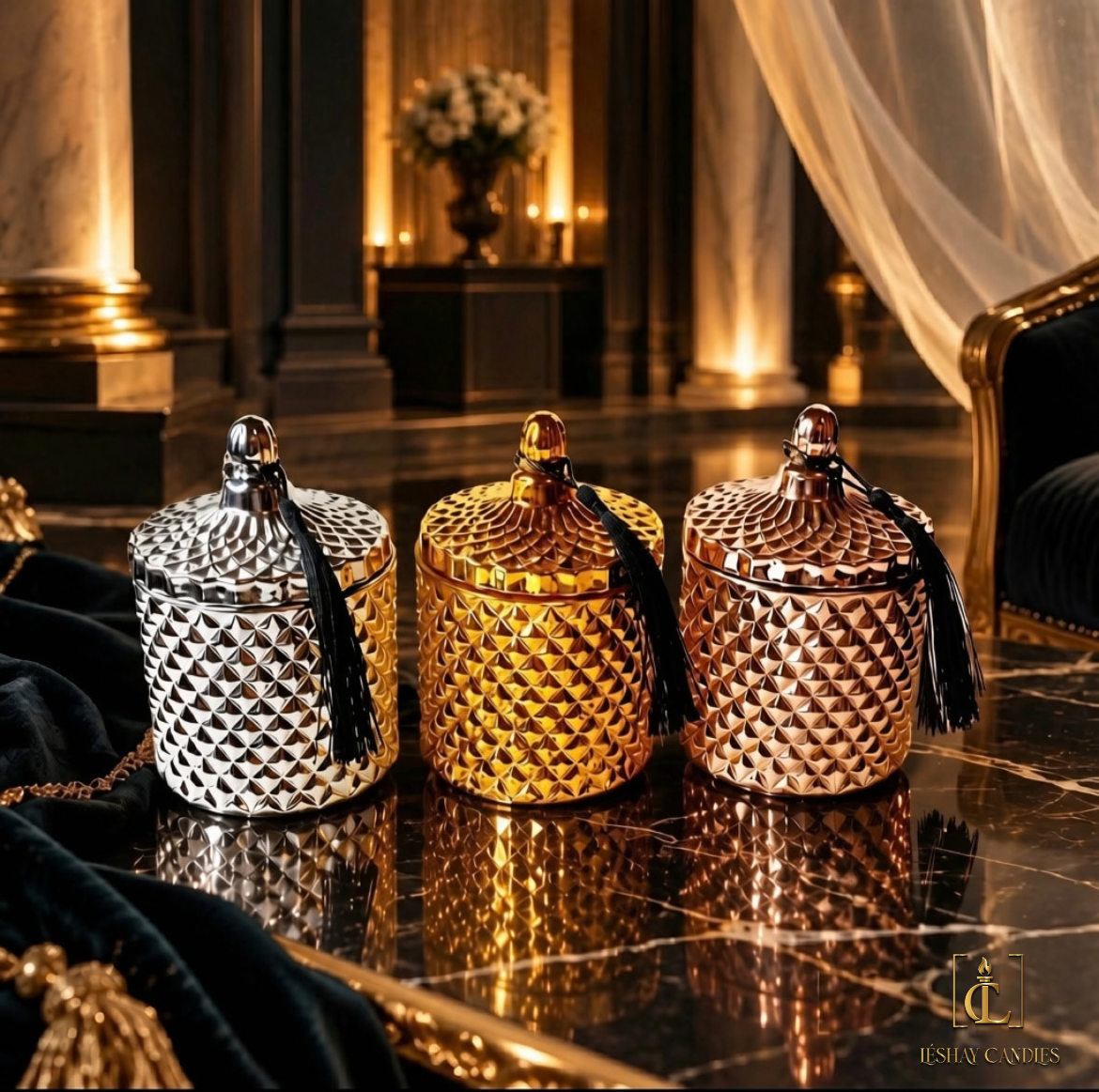 LUXURY DIAMOND JAR CHRISTIAN CANDLE BUNDLE