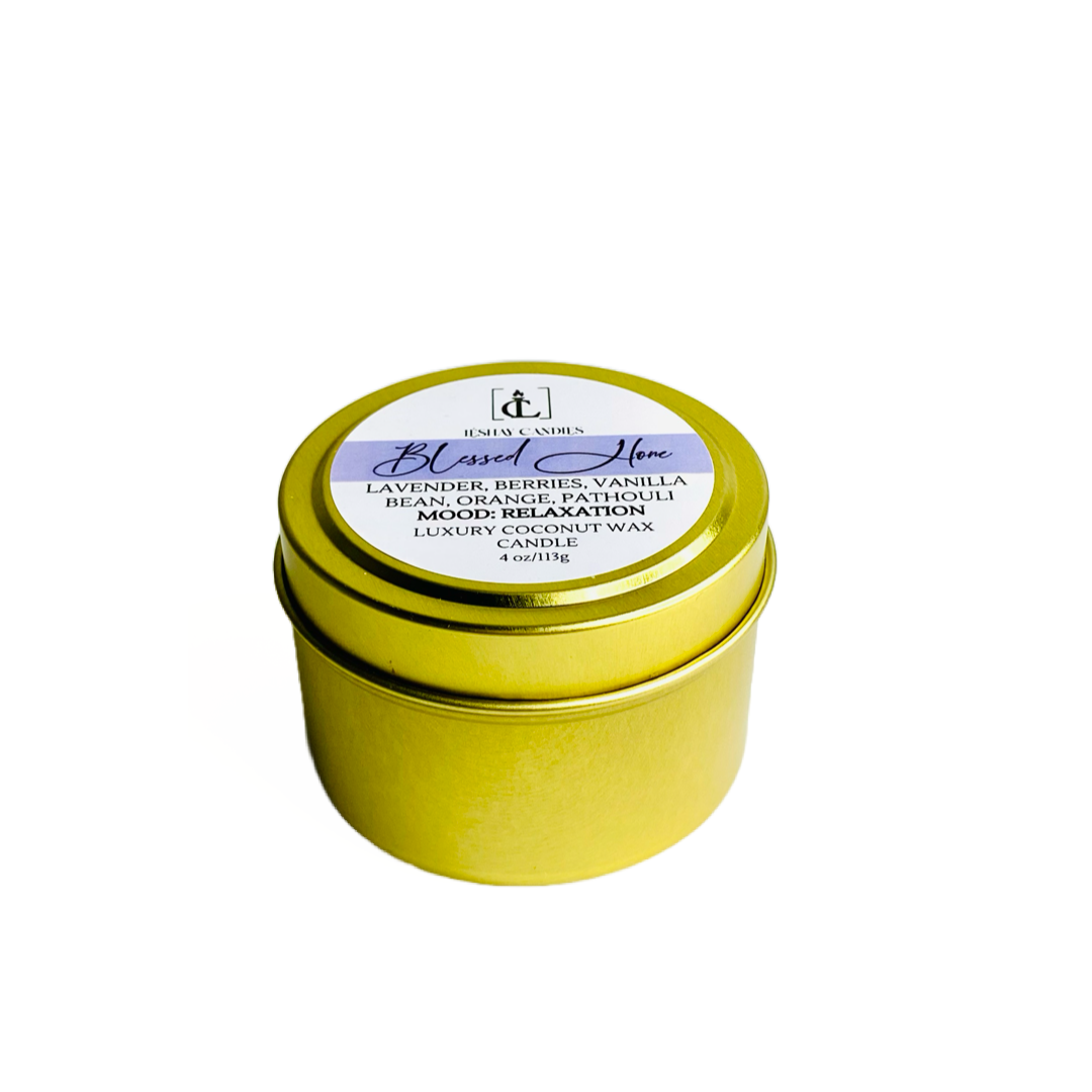 "BLESSED HOME" SMALL LUXURY TRAVEL TIN CANDLE