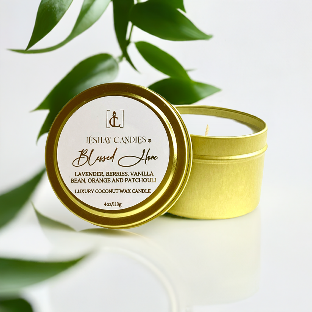 "BLESSED HOME" SMALL LUXURY TRAVEL TIN CANDLE