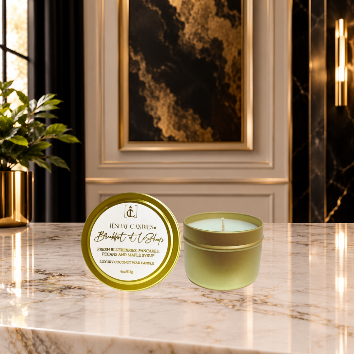 BREAKFAST AT LÉSHAY’S CHRISTIAN TRAVEL LUXURY CANDLE