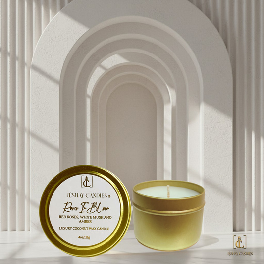 ROSES IN BLOOM CHRISTIAN TRAVEL LUXURY CANDLE