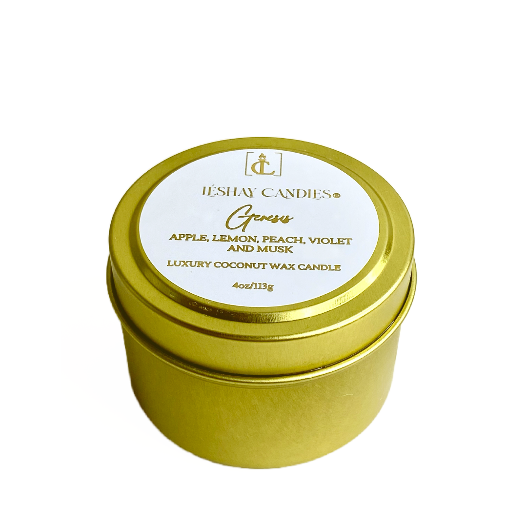 “GENESIS “ SMALL LUXURY TRAVEL TIN CANDLE