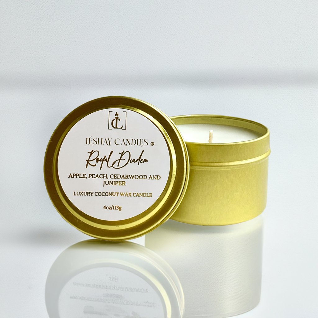 "ROYAL DIADEM" SMALL LUXURY TRAVEL TIN CANDLE