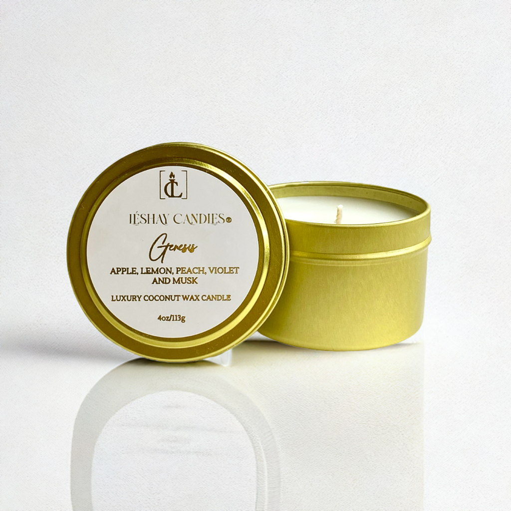 “GENESIS “ SMALL LUXURY TRAVEL TIN CANDLE