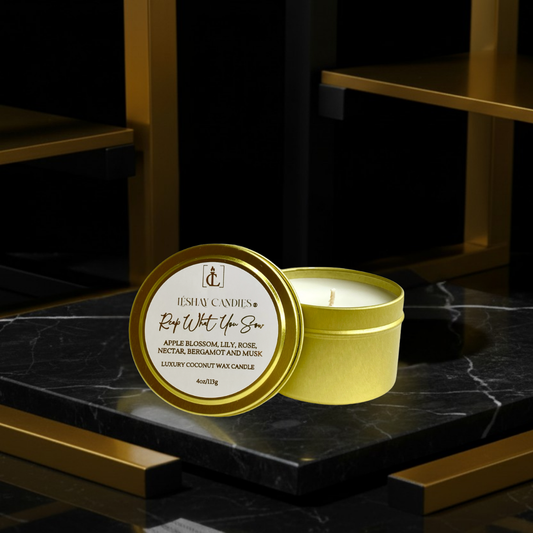 REAP WHAT YOU SOW CHRISTIAN TRAVEL LUXURY CANDLE