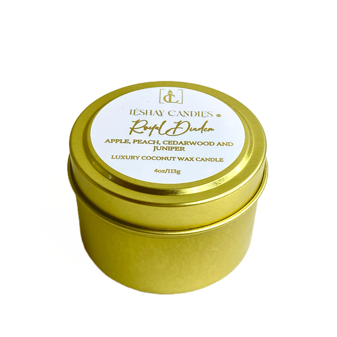 "ROYAL DIADEM" SMALL LUXURY TRAVEL TIN CANDLE