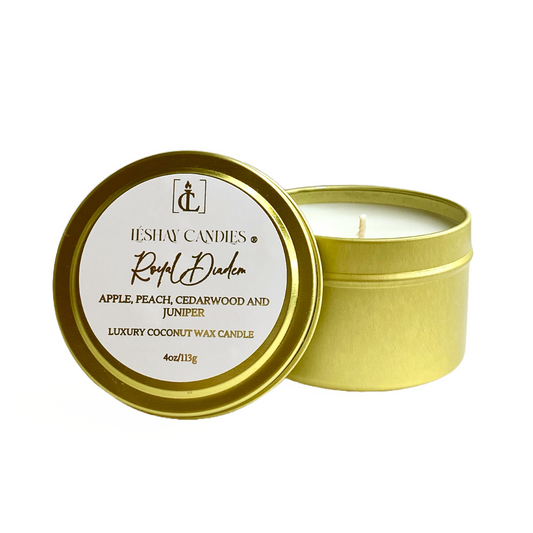 "ROYAL DIADEM" SMALL LUXURY TRAVEL TIN CANDLE