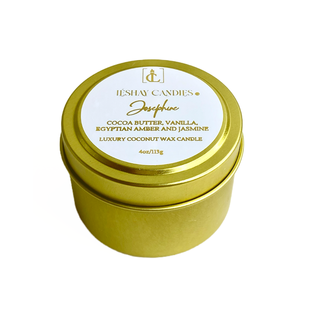 "JOSEPHINE" SMALL LUXURY TRAVEL TIN CANDLE