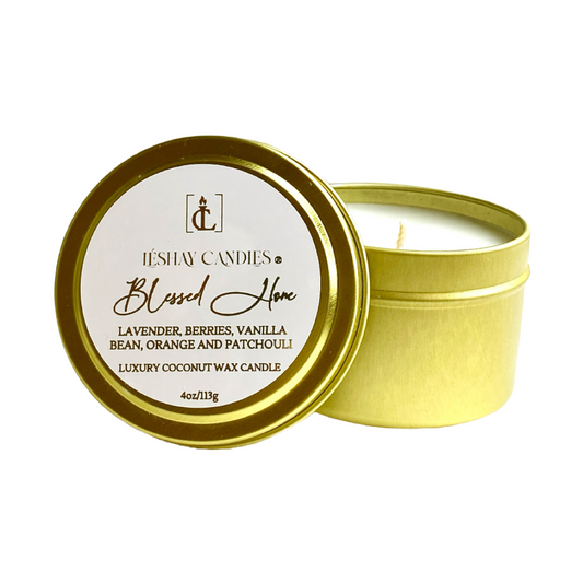 "BLESSED HOME" SMALL LUXURY TRAVEL TIN CANDLE