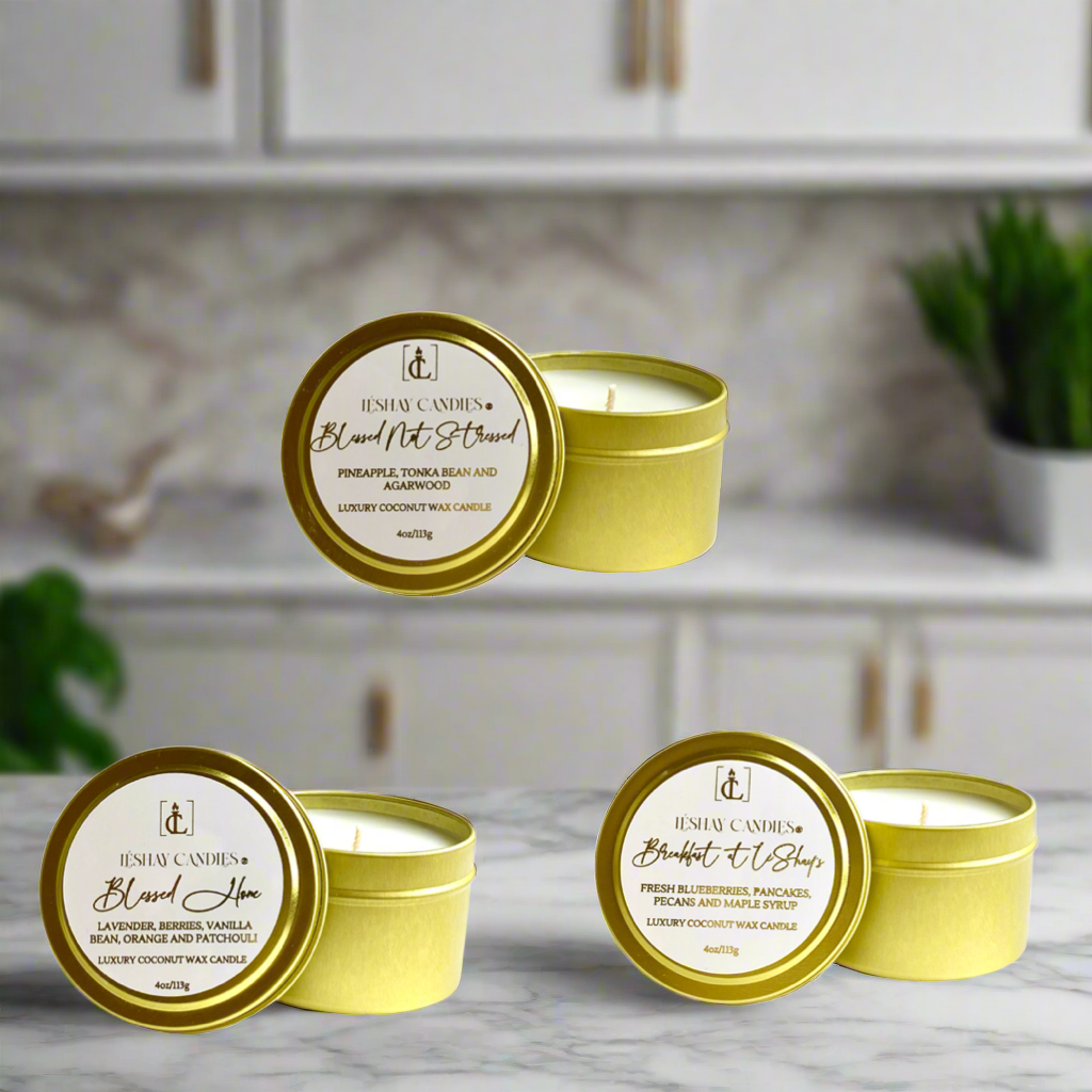"BLESSED AND HIGHLY FAVORED" TRAVEL CANDLE BUNDLE