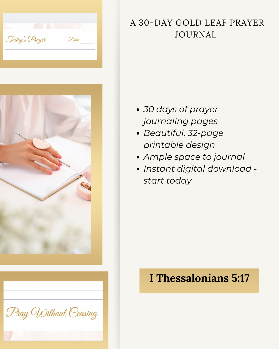 30-DAY GOLD LEAF PRAYER JOURNAL