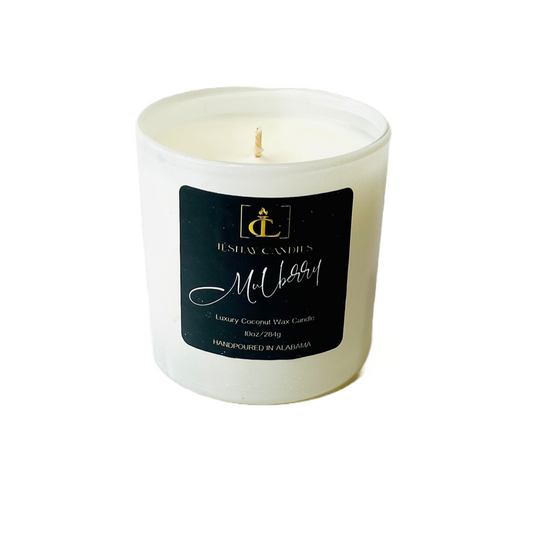 "MULBERRY” WHITE JAR LUXE CANDLE